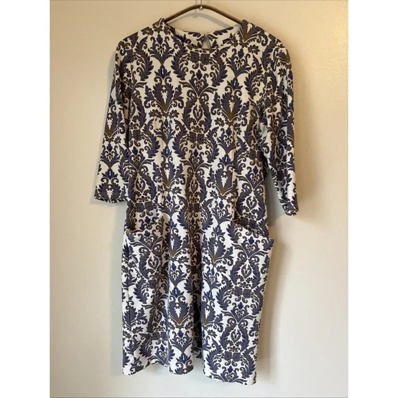 J. McLaughlin Catalina Cloth Dress Womens Size M Preppy Stretch Coastal Vacation - Picture 1 of 10